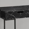 Computer Desk For Home Office, Laptop, Storage Drawers, Marble Look Contemporary & Modern - Black - Image 2