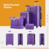 2 Piece Luggage Set With Bags Expanable Spinner Wheels ABS Lightweight Suitcase With Tsa Lock 20" / 28" - Purple - Image 3