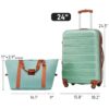Hardshell Luggage Sets 24" / Bag Spinner Suitcase With Tsa Lock Lightweight - Green - Image 7