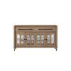 Power Ready - Buffet With Glass Cabinet Doors - Sand - Image 3