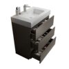 Alice - 30" Bathroom Vanity With Sink, Large Storage Freestanding Bathroom Vanity For Modern Bathroom, One-Piece Sink Basin Without Drain And Faucet - Gray / White - Image 3