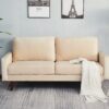 Stationary Loveseat - Beige - Image 2