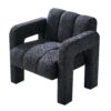 31.10" Boucle Upholstered Accent Chair - Dark Gray - Image 6