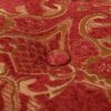 Yolanda - Round Upholstered Accent Ottoman - Red Gold Damask / Gold - Image 6