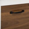 5 In 1 Entryway Bench With Coat Rack, 7 Sturdy Hooks, 2 Spacious Drawers And Adjustable Shelves, Wide Hall Tree With Metal Handles For Hallway - Brown / White - Image 18