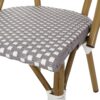 French Bistro Chair Set Outdoor Cafe Style - White / Gray - Image 13