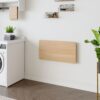 Laundry Room Folding Table Wall Mounted Folding Table For Small Spaces, Fold Down Desk, Workbench, Addition To Garage & Shed - Burly Wood - Image 4