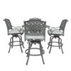 Outdoor 5 Piece Aluminum Bar Set - Golden Gauze - Image 2
