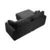 2 Seater L Shaped Chaise Sofa With Reversible Cushion Corduroy Fabric, USB - C Charging Port, Storage Pocket, Convertible Left / Right Design For Living Room - Gray - Image 15
