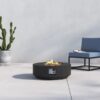 Fibre Reinforced Propane Gas Outdoor Fire Pit Table With Lid - Charcoal - Image 2