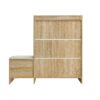 Shoe Storage Cabinet Rattan Shoe Storage Organizer With 2 Flip Drawers, A Storage Drawer And A Bench For Entryway, And Hallway - Light Brown - Image 20