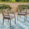 Perla - Dining Chair Set With Cushions 2 Piece - Dark Gray - Image 4