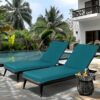 2 Piece Outdoor Chaise Lounge Cushion Set, Replacement Cushions For Patio Furniture - Smoke Blue - Image 4