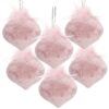 Christmas Ball Ornaments, Glass Decorative Hanging Ball Christmas Tree Ornaments For Holiday Party Decorations (Set of 6) - Pink - Image 2