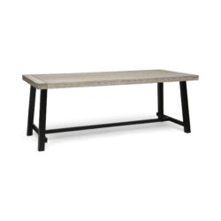 Equilibrium - Outdoor Dining Table With Slat Top Table - Gray