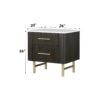Clayten - Marble Top Nightstand - Espresso - Image 8