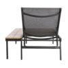 Waterloo - Chaise Lounge With Attached Wood Side Table (Set of 2) Adjustable Eucalyptus Wood And - Gray / Black - Image 10