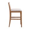 Bar Stools (Set of 2), Rubber Wood Frame, Retro Bar Chairs Suitable For Kitchen Island - Beige / Wood - Image 5