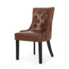 Cheney - Contemporary Dining Chair (Set of 2) With Tufted Design - Light Brown - Image 8