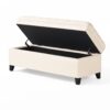 Juliana - Contemporary Storage Ottoman With Button Tufted Diamond Stitching - Beige - Image 6