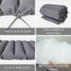 2 Piece Outdoor Chaise Lounge Chair Cushion Replacement Set - Gray - Image 9