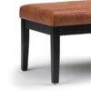Lacey - Tufted Ottoman Bench - Distressed Saddle Brown - Image 5