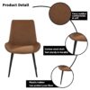 Modern Dining Chair Living Room Metal Leg Dining Chair (Set of 4) - Brown - Image 7