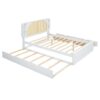 Queen Size Headboard Bed With 2 Drawers And Trundle - White - Image 6
