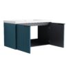 Contemporary Wall Mounted Bathroom Vanity With Resin Sink & Soft Close Doorі - Lake Blue - Image 17