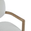 Dining Chairs (Set of 2) Upholstered Arm Chairs, Rubber Wood Accent Chairs - White - Image 14