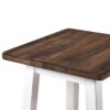 3 Pieces Counter Set Hanging Stool Easy To Clean For Small Space - Antique Dark Oak / Antique White - Image 5