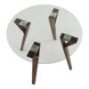 Folia - Mid-Century Modern Round Dinette Table - Walnut / Clear - Image 4
