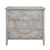 3 Drawer Cabinet, American Furniture, Suitable For Bedroom, Living Room - Light Gray - Image 7