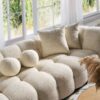 Alana - Tufted Sofa - Ivory / White - Image 5