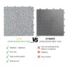 Interlocking Deck Tiles Plastic Waterproof Outdoor All Weather Anti-Slip Bathroom Shower Balcony Porch Strong Weight Capacity Upto 440 Lbs, Pebble Stone Pattern Pack Of 60 - Gray - Image 10