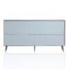 Modern Lacquered 4 Door Wooden Cabinet Sideboard Buffet Server Cabinet Storage Cabinet, For Living Room, Entryway, Hallway, Office, Kitchen And Dining Room - Champagne Silver - Image 11