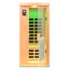 Low Emf Front Door With Heating Panel 1 People Hemlock Far Infrared Indoor Sauna Room - Natural - Image 3