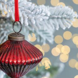 Christmas Ball Ornaments, Decorative Hanging Ball Christmas Tree Ornaments For Holiday Party Decorations (Set of 12) - Red