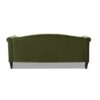Elaine - Camel Back Small Space Sofa - Olive Green - Image 5