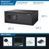 1 2 Cu Ft Digital Keypad Security Safe - Black - Image 7
