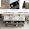 Freestanding Bathroom Vanity With Sink, Bathroom Storage Vanity Cabinet With Stone Resin Countertop And Soft Close Drawers - Ash Gray - Image 6