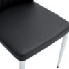 (Set of 8) Comfort Dining Chairs With Extended Backrest And Metal Legs - Black - Image 8