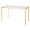 Fuji - Modern / Glam Dining Table - Gold / White Marble Top - Image 3
