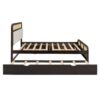 Queen Size Platform Bed With Trundle And 2 Drawers - Espresso - Image 7