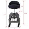 Pneumatic 360 Degree Swivel Stool, Mechanics Rolling Creeper Seat, Heavy Duty Rolling Mechanics Stool, Shop Stool With Casters - Gray - Image 14