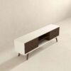 Caroline - White TV Stand Up To 72" - Brown / White - Image 4