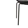 7 Piece Outdoor Modern Dining Set With Stackable Chairs - Black / Teak - Image 11