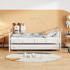 Full Size Daybed With Curved Handle Design And Twin Size Trundle - White - Image 13