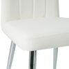 Modern Dining Chair (Set of 4), Cloth Upholstered, Electroplated Metal Legs, Versatile For Home Use - White - Image 7