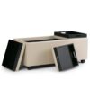 Avalon - Storage Ottoman - Satin Cream - Image 3